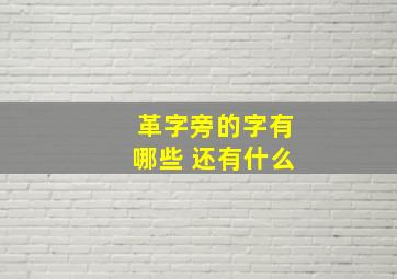 革字旁的字有哪些 还有什么